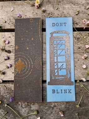Hand Crafted Doctor Who 'Don't Blink' Bookmark Set